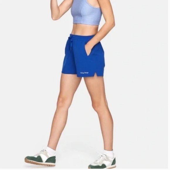 Outdoor Voices Doing Things Rec Shorts in Blue - Picture 2 of 7